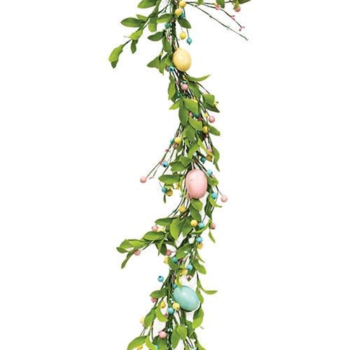 Easter Eggs & Herb Leaves Garland 4ft