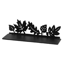 Black Metal Fall Leaves Candle Plate - 2"H