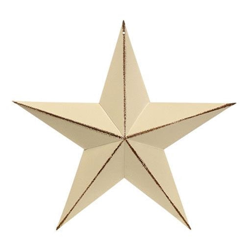 Distressed White Barn Star 12"