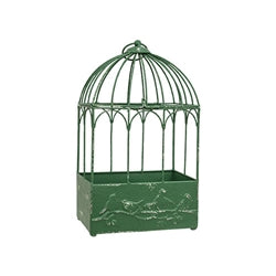 2/Set - Distressed Metal Birds On Branches Birdcages