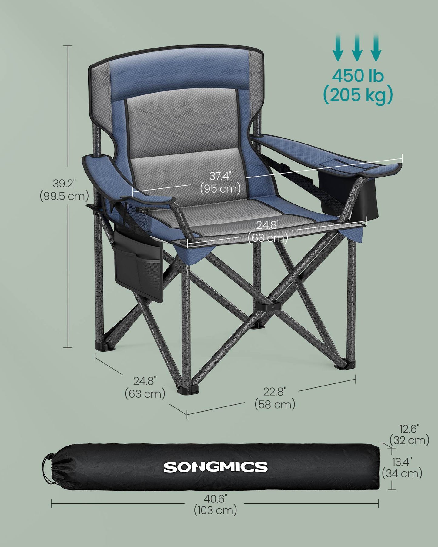 Camping Chair with Foam Padding, Foldable