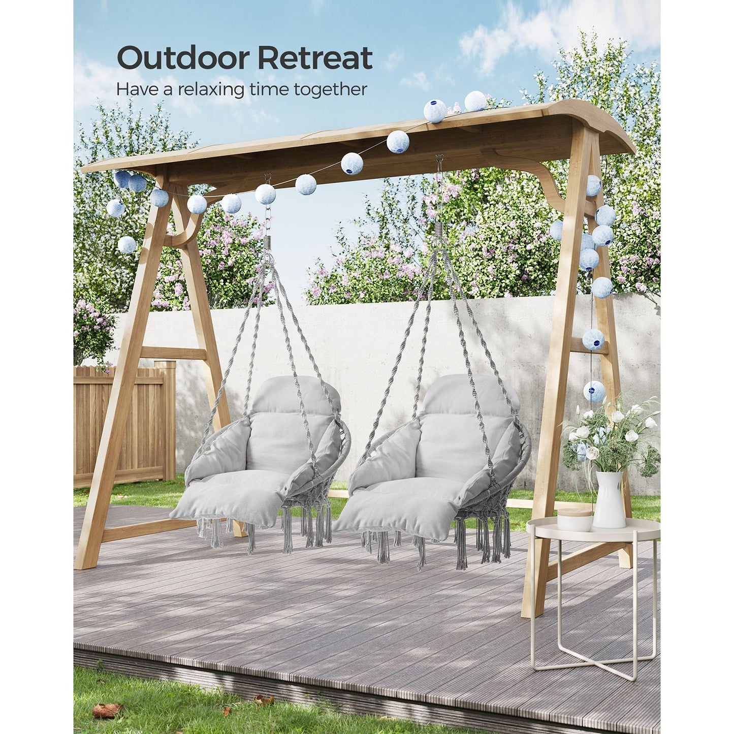 Hammock Chair with Large, Thick Cushion