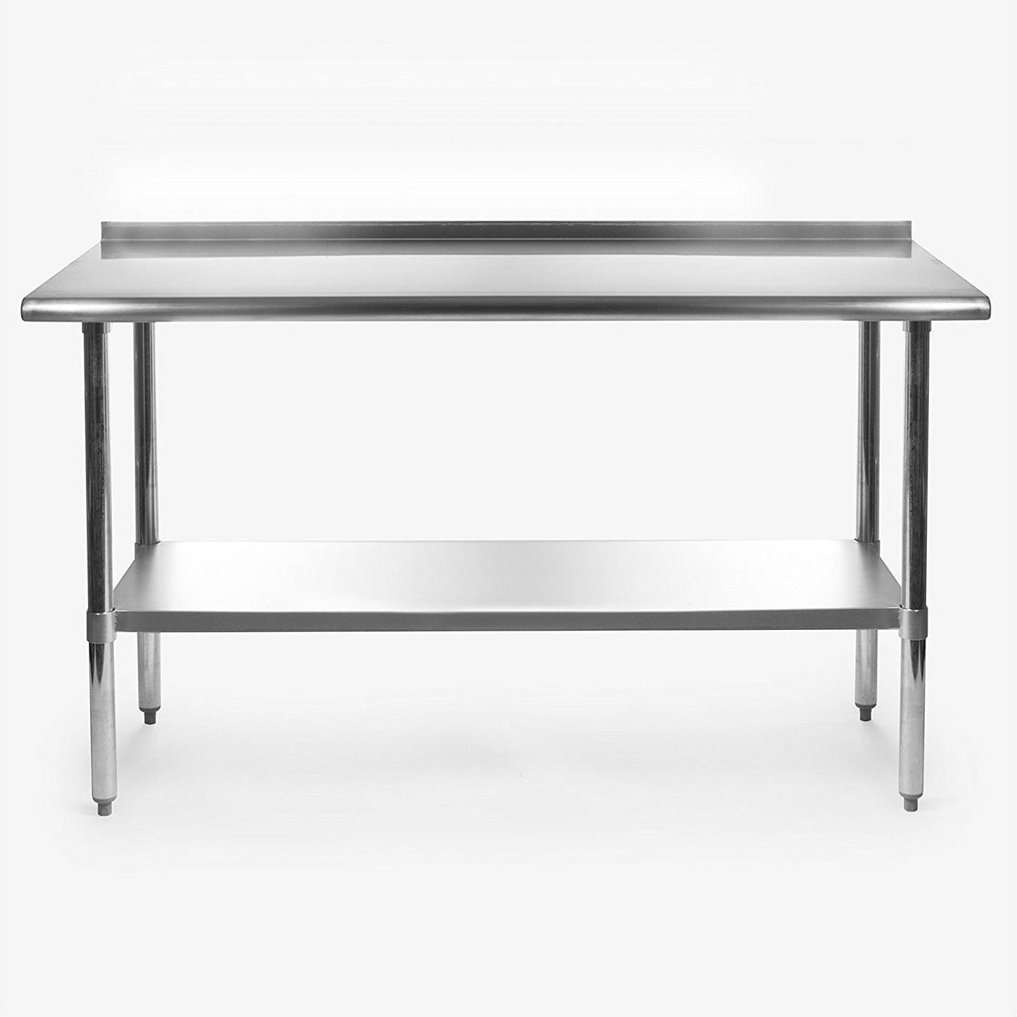 Stainless Steel 60 x 24 inch Heavy Duty NSF Certified Work Bench Prep Table with Backsplash