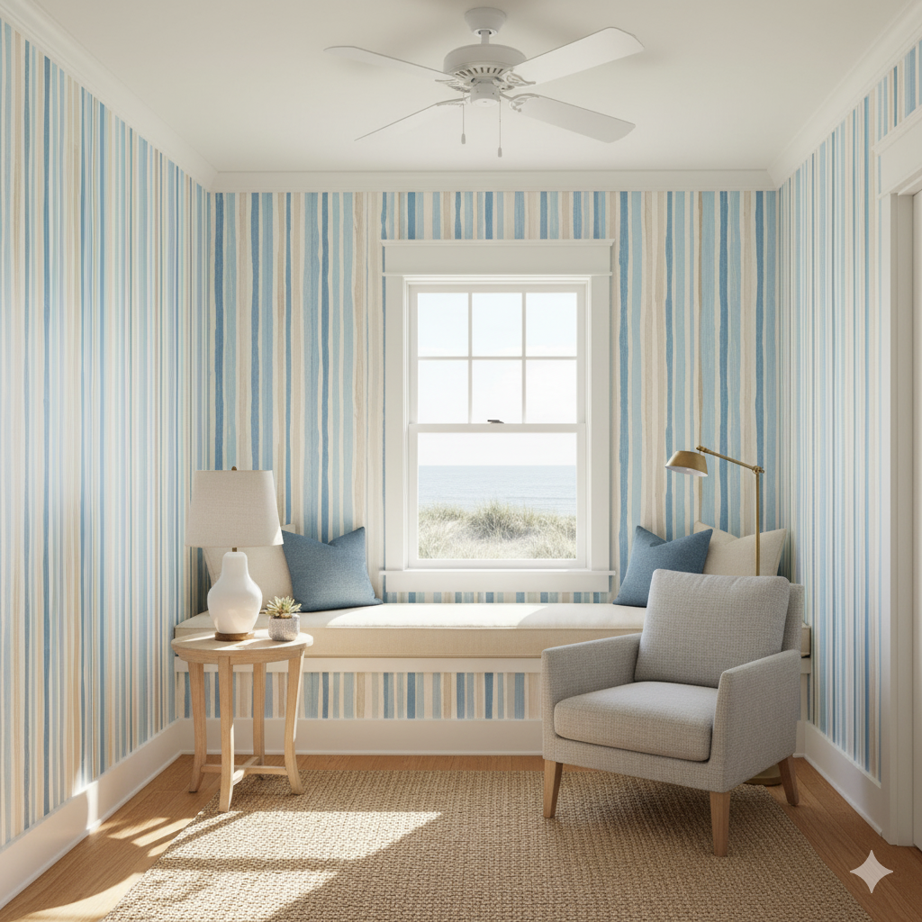 Seabrook Stripes Wallpaper