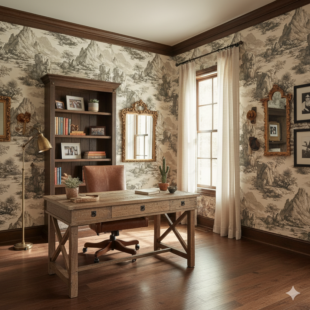 Guadalupe Etching Wallpaper