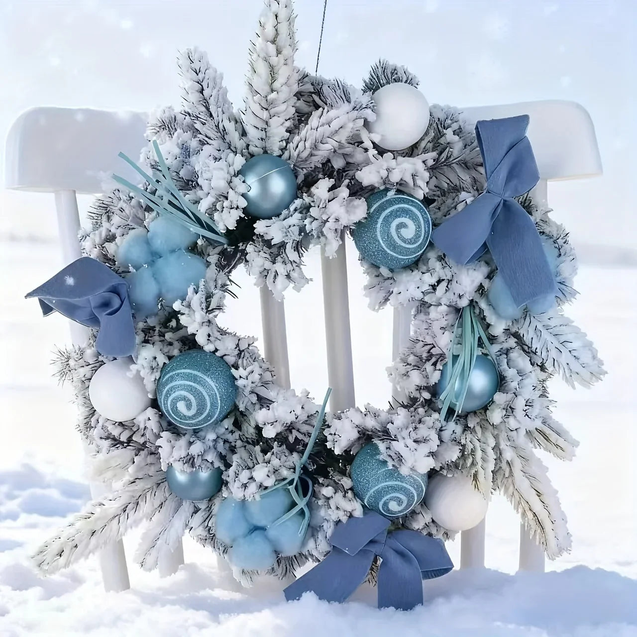 Golden Metal Winter Decor with Holiday Accents