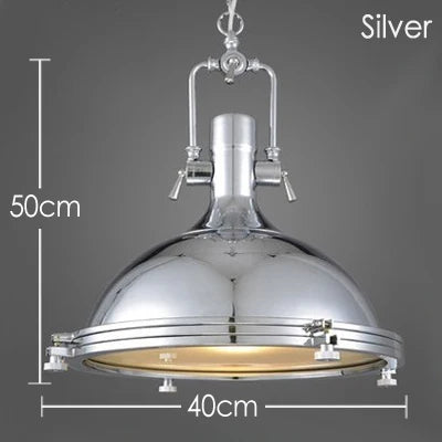 Nora's Retro Industrial Metal Pendant Light
