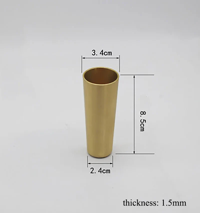 4pcs Brass Furniture Leg Covers – Chair Cups and Cabinet Tube Protectors for Tables, Sofas, and Wardrobes (62/85mm)