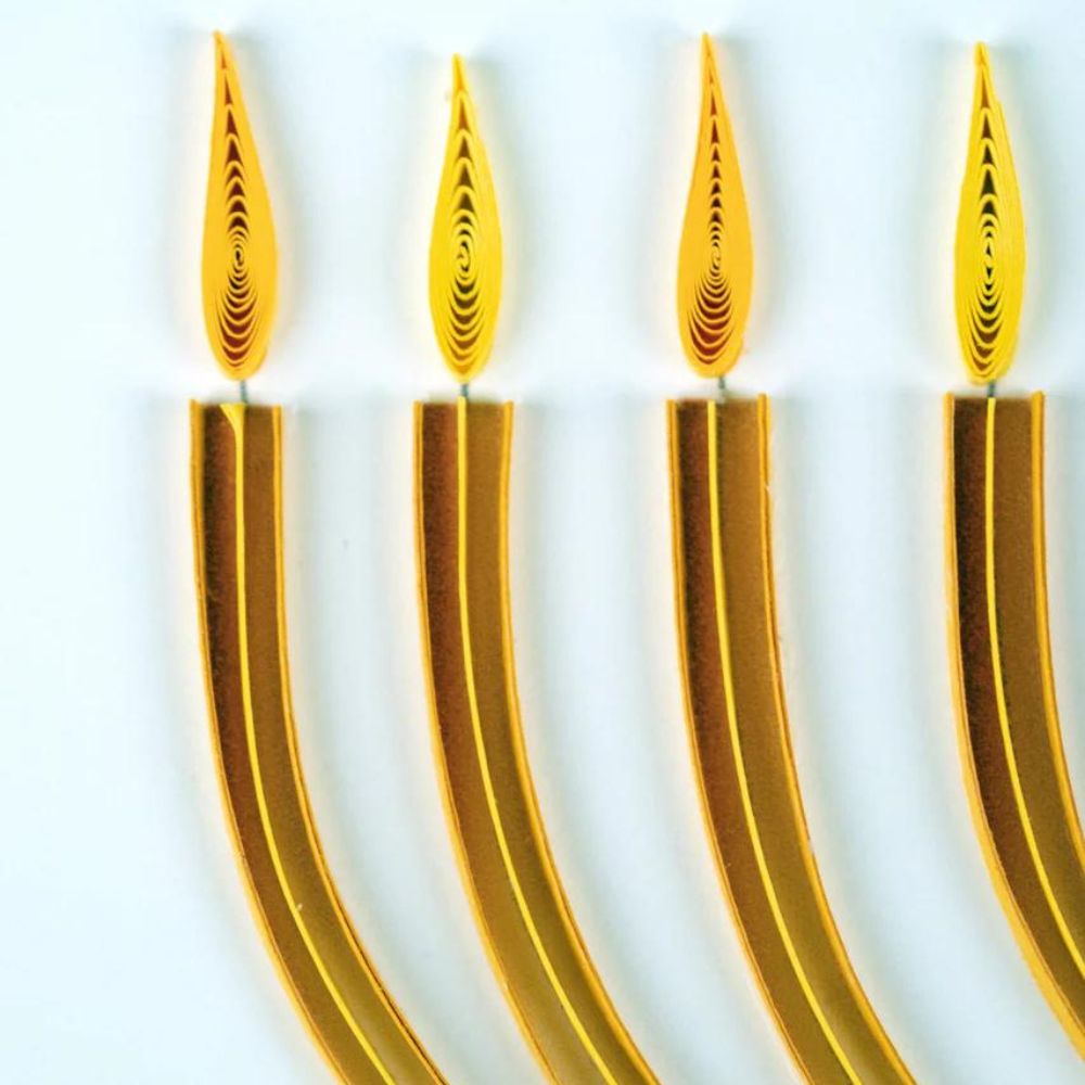 Menorah Happy Hanukkah Quilled Card