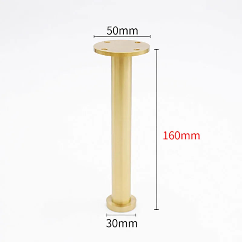 Solid Brass Cabinet Leg – Gold Furniture Feet for Kitchen, TV Stands, and Cupboards