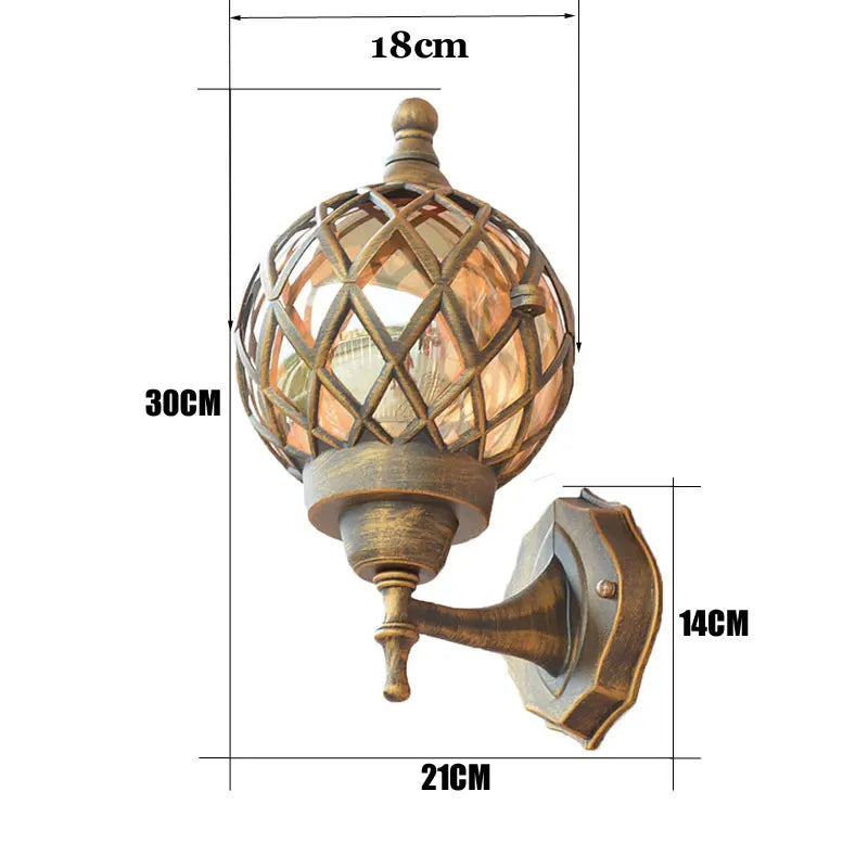 Outdoor Wall Lamp - Retro Design, Waterproof, Ideal for Balconies, Gardens, Villas, and Exterior Decor