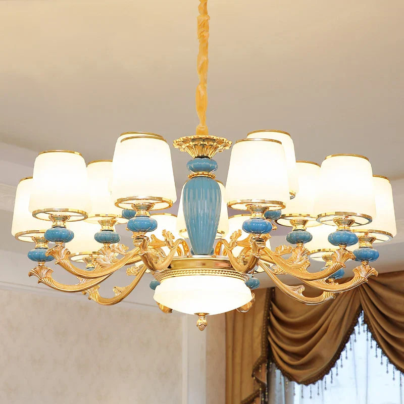 Modern Nordic Ceramic Crystal Chandelier - A Minimalist Lighting Fixture for Living Rooms, Dining Areas, Bedrooms, and Homes
