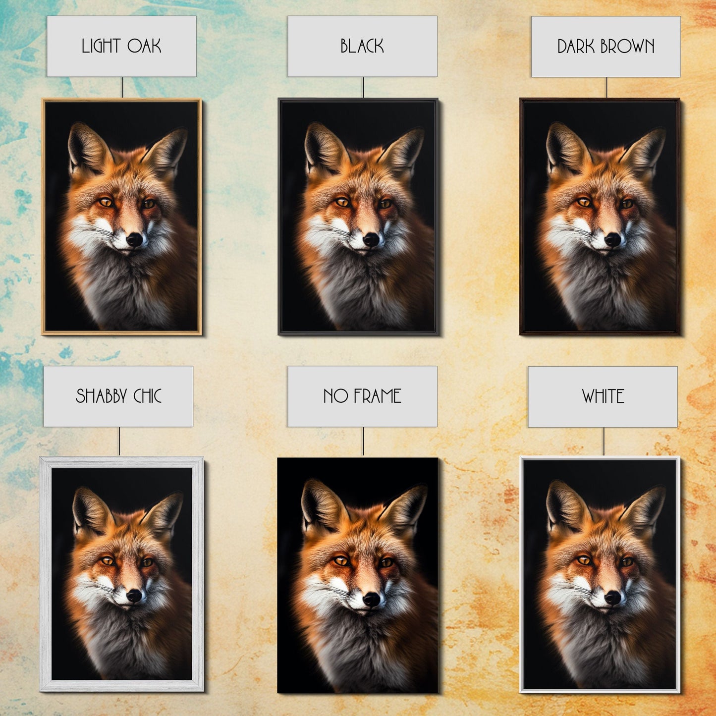 Portrait of a Red Fox, Framed Canvas Print, Framed Wall Art, Fox Photography, Wild Life Art