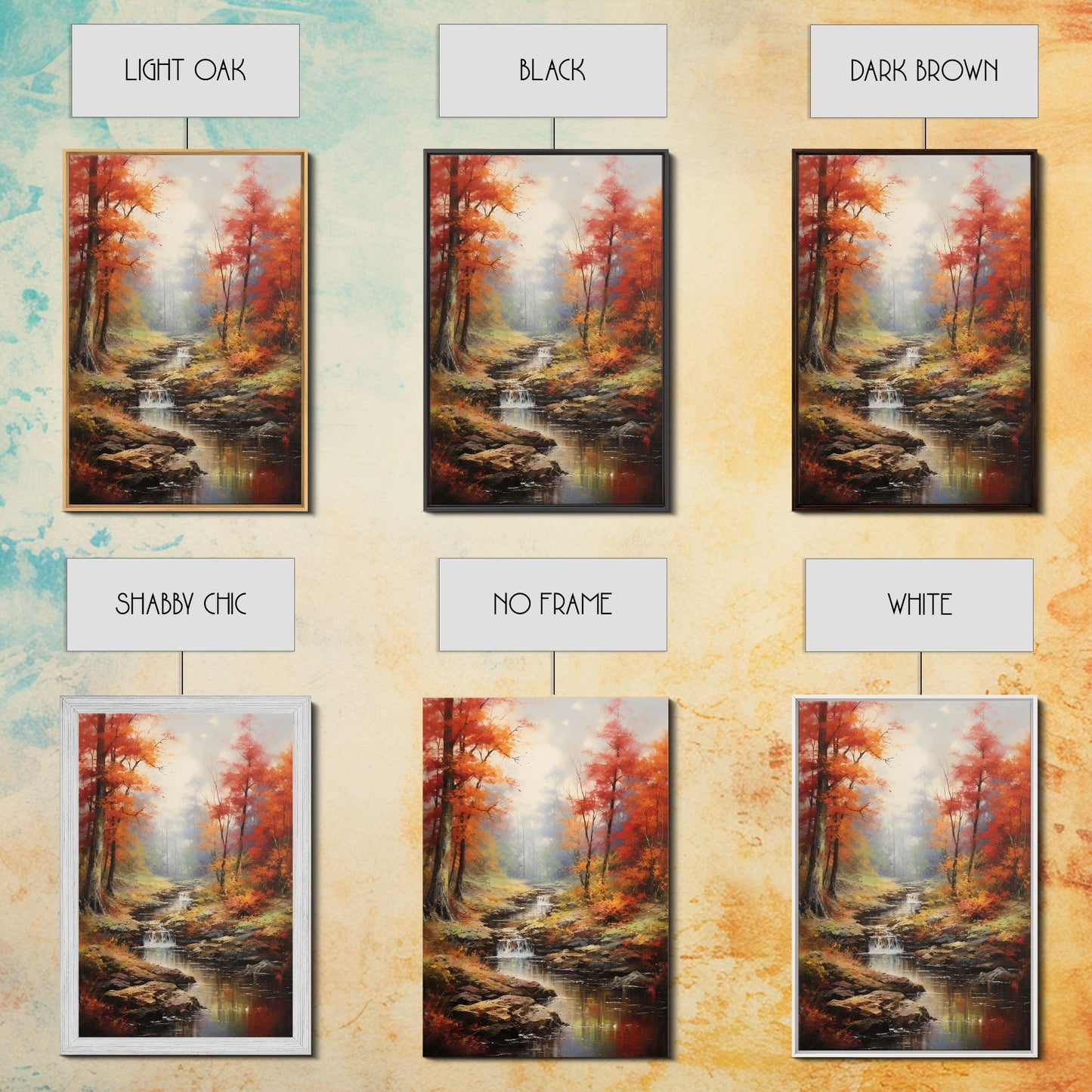 Stream, Forest Wall Art, Autumn Art Print, Canvas Print, Wall Art, Vertical Art, Nature Wall Art, Business Gift, Above Bed Art, Wall Decor