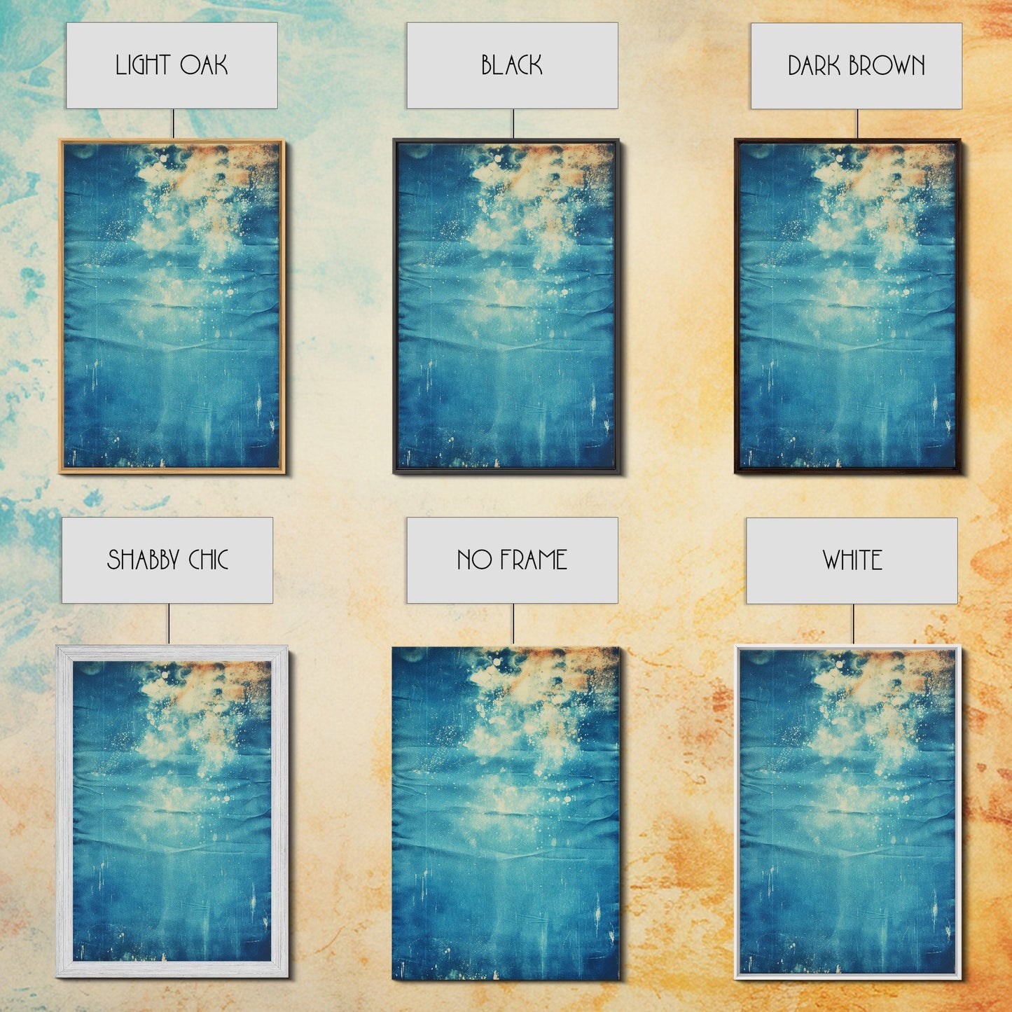 Denim Canvas Print Wall Art, Tie Dye Denim Texture Print On Canvas, Unique Wall Art, Boho Style Art, Minimalist Wall art