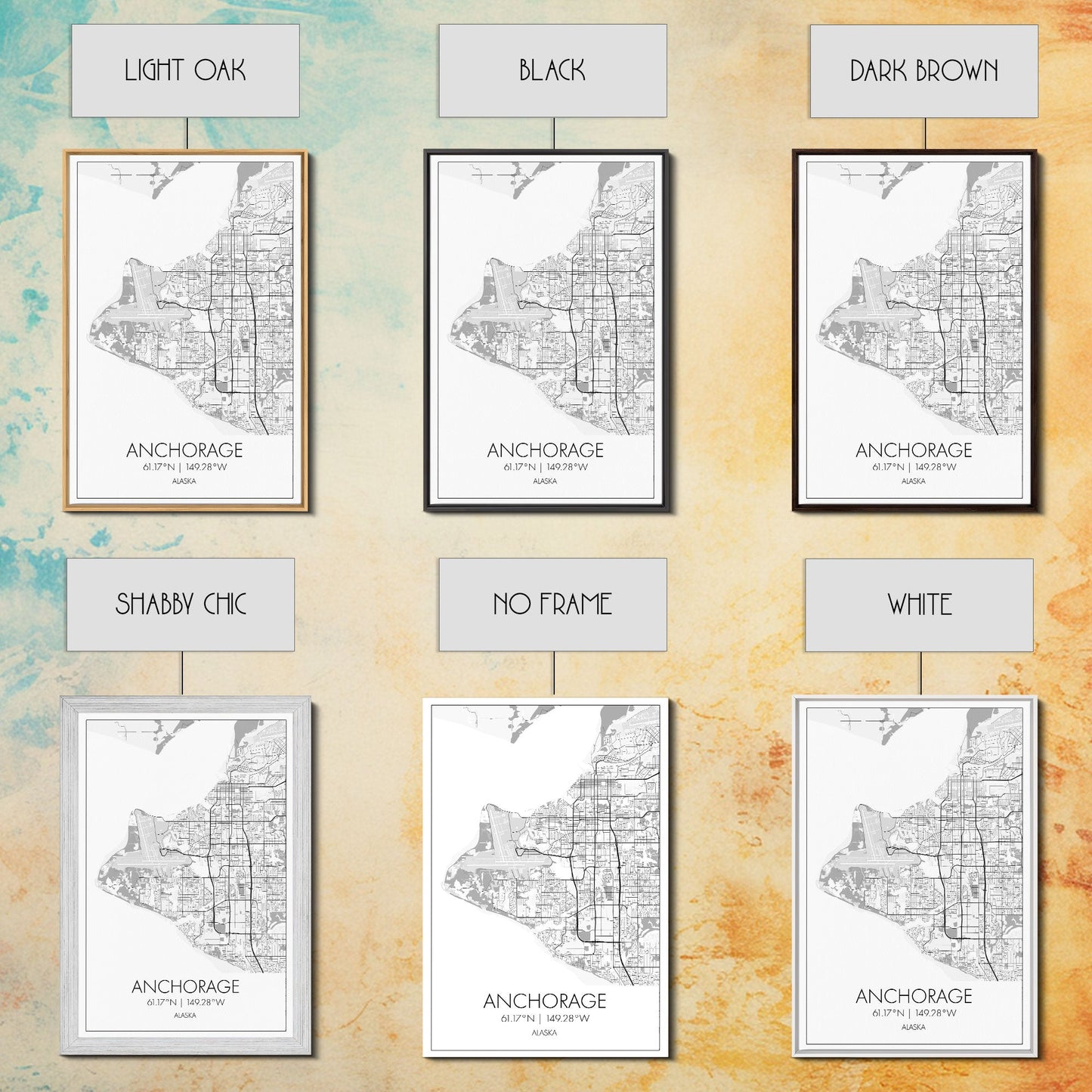 Anchorage Street Map, Alaska Map, Travel Wall Art, City Map Wall Art, Bedroom Art, Modern Art, Wall Art, Canvas Print, Canvas Wall Art
