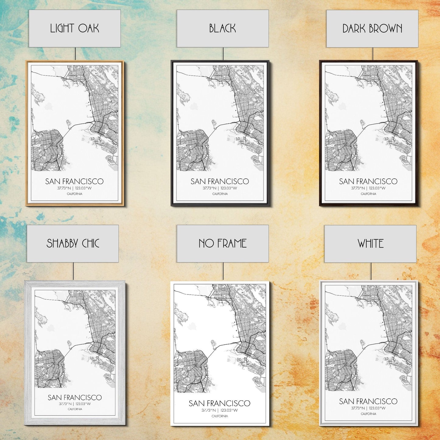 San Francisco Street Map, California Map, City Map Print, Minimalist Art, Wall Art, Canvas Print, Family Room Décor, Gift For Travelers