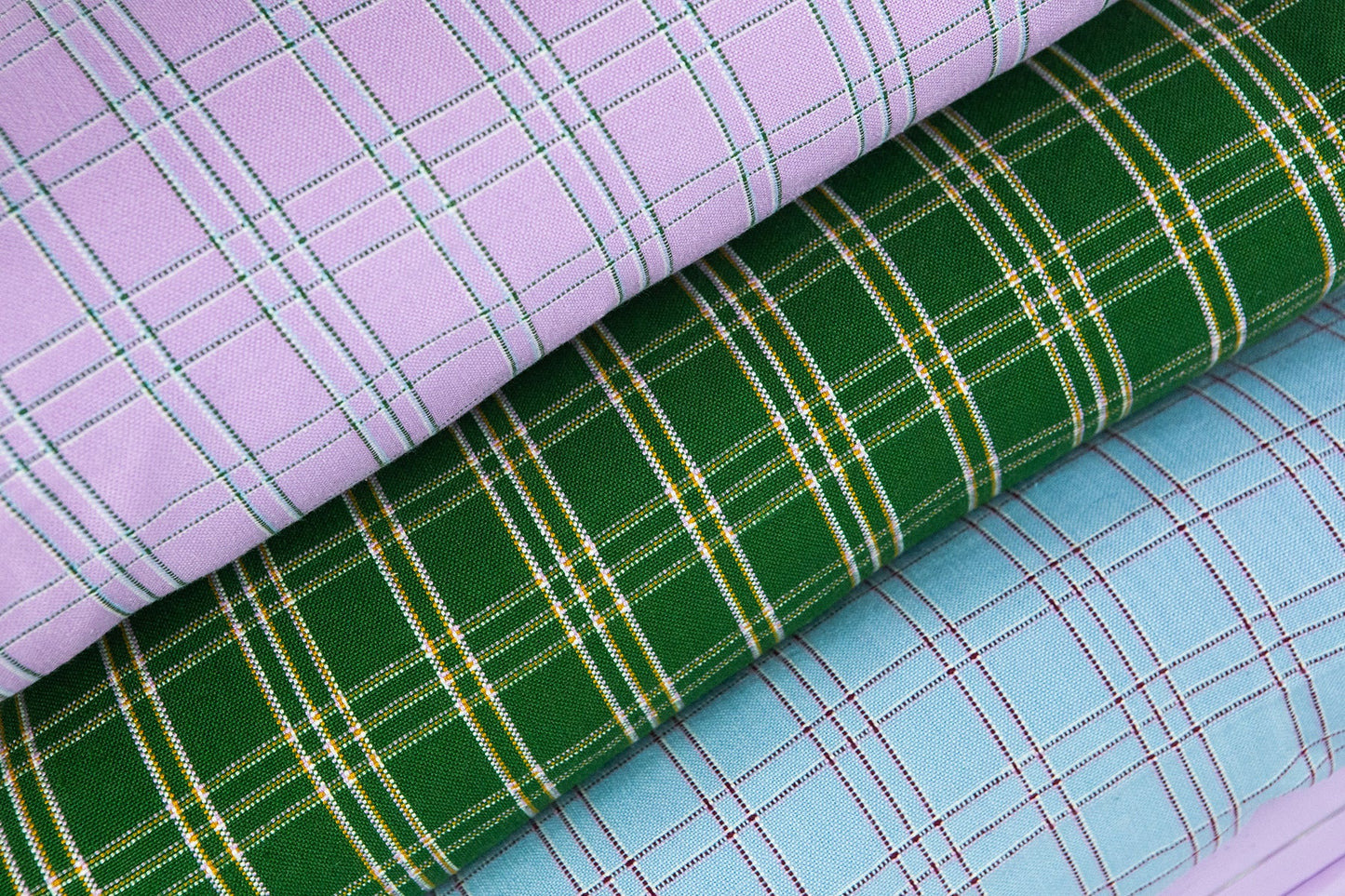 Chiapas Plaid Lilac Pillow 20" x 20"