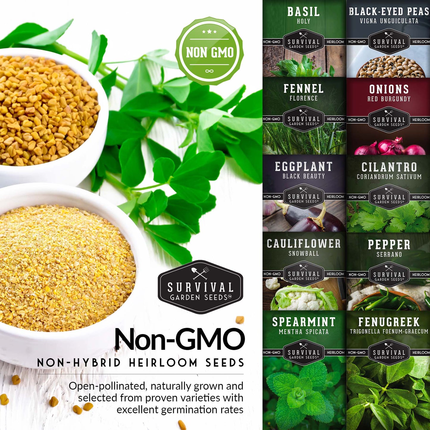 Indian Vegetable Seed Collection – 10 Heirloom Non-GMO Seeds for Authentic Indian Cuisine and Home Gardens