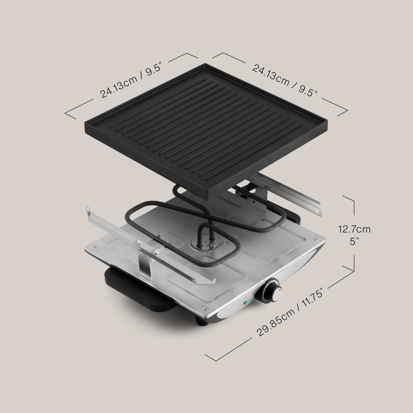 Geneva 4-Person Cast Aluminum Raclette Party Grill