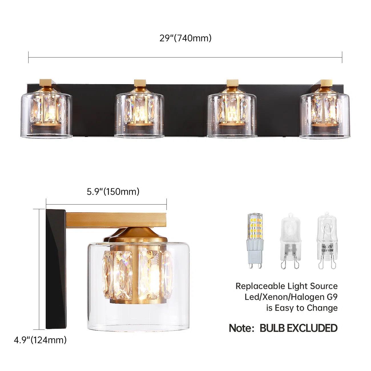 Kolt Modern 4-Light Bathroom Vanity Light