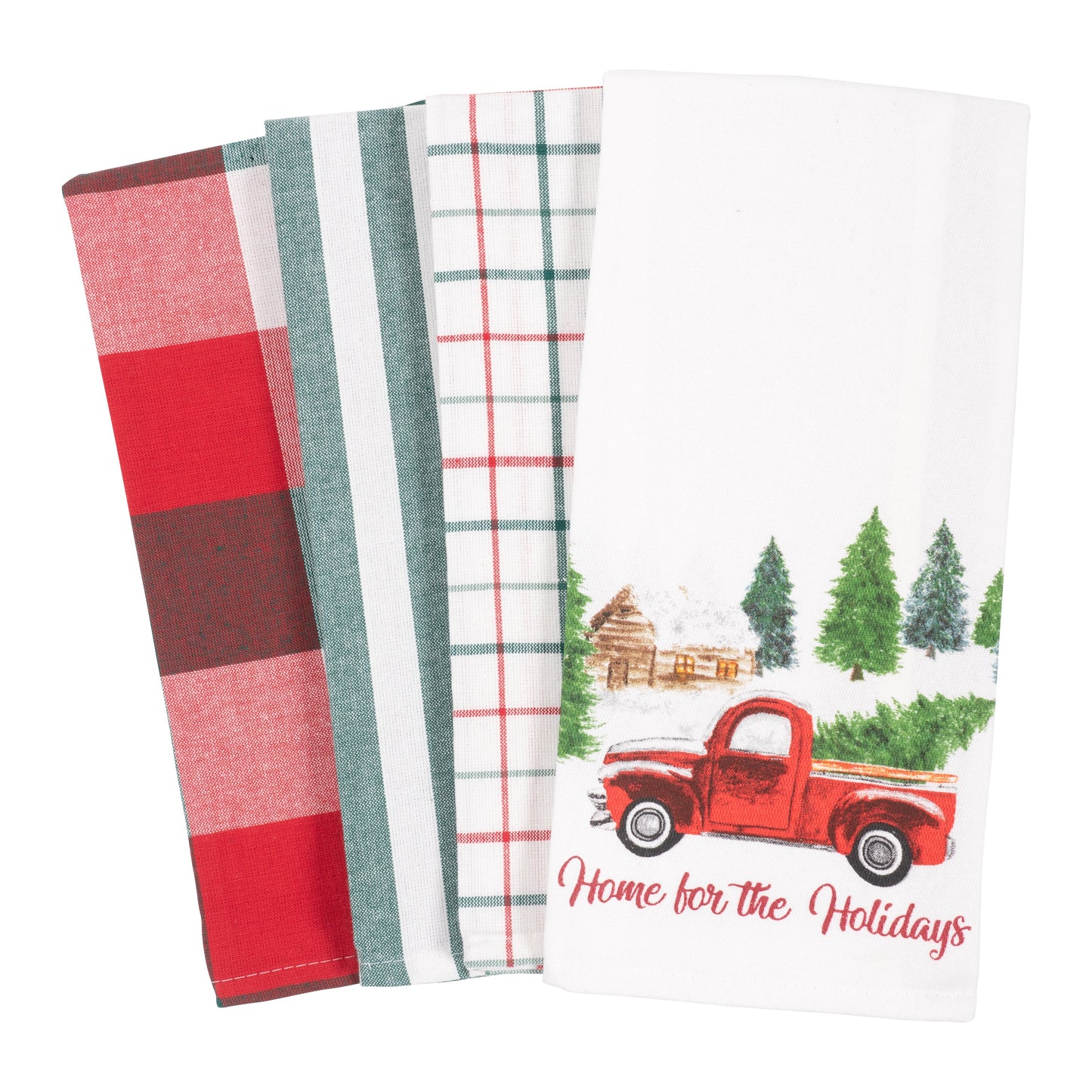 Woodland Truck- Kitchen Towel Set of 4