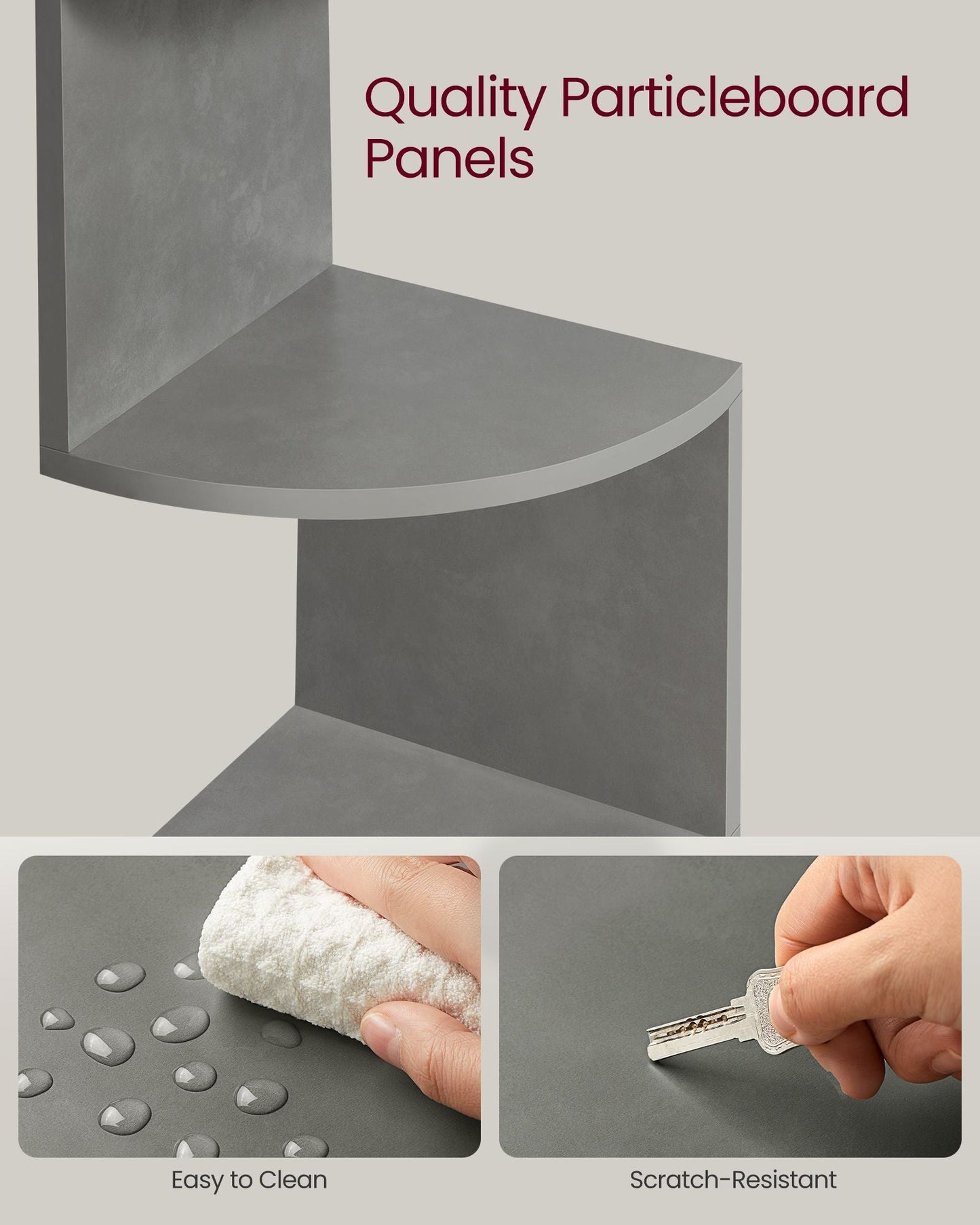 5-Tier Wall-Mounted Corner Shelf