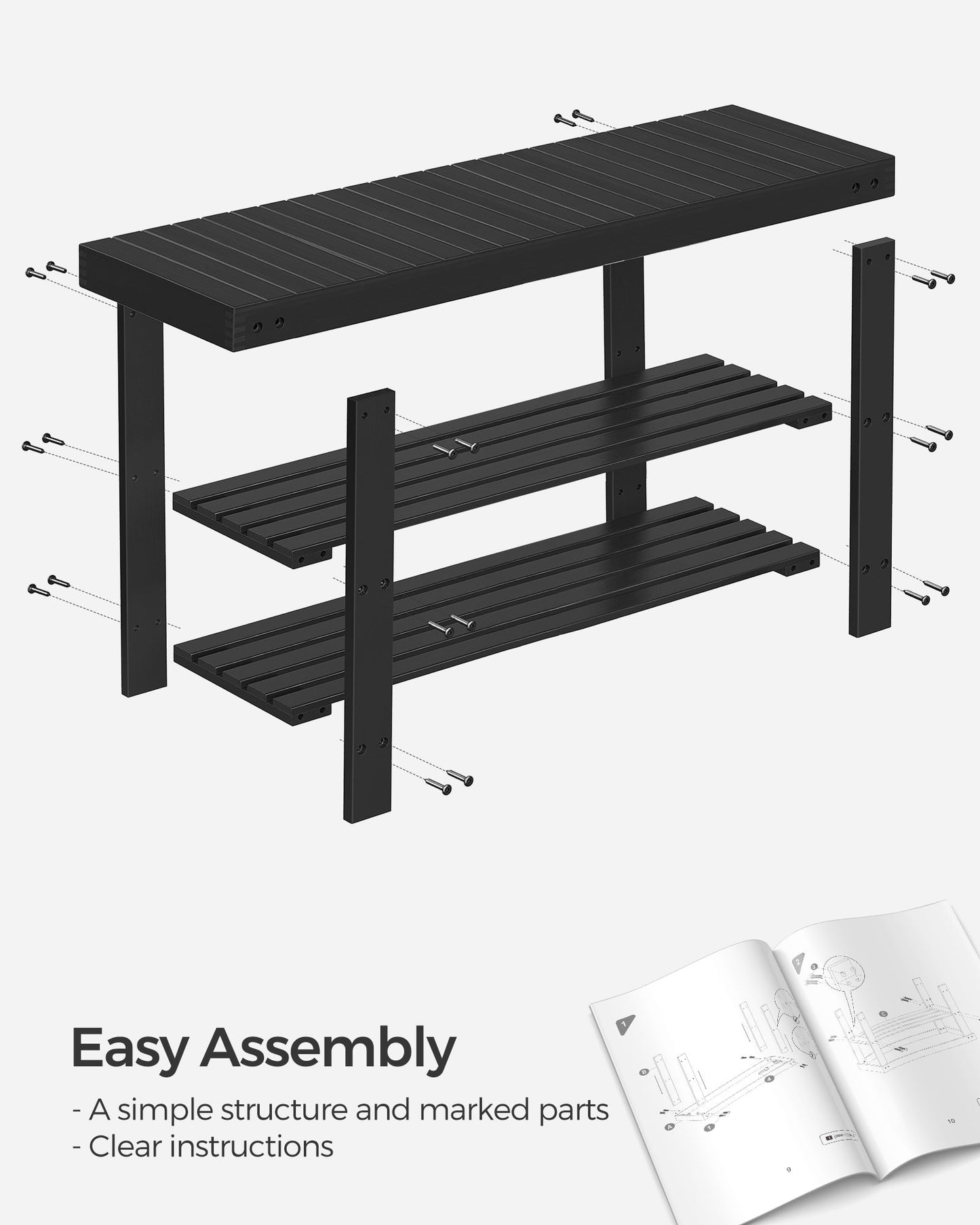 3-Tier Bamboo Shoe Storage Organizer