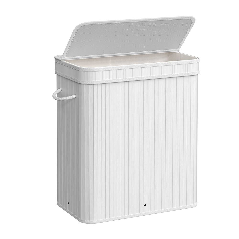 Bamboo Laundry Hamper with Lid, 39.6-Gallons