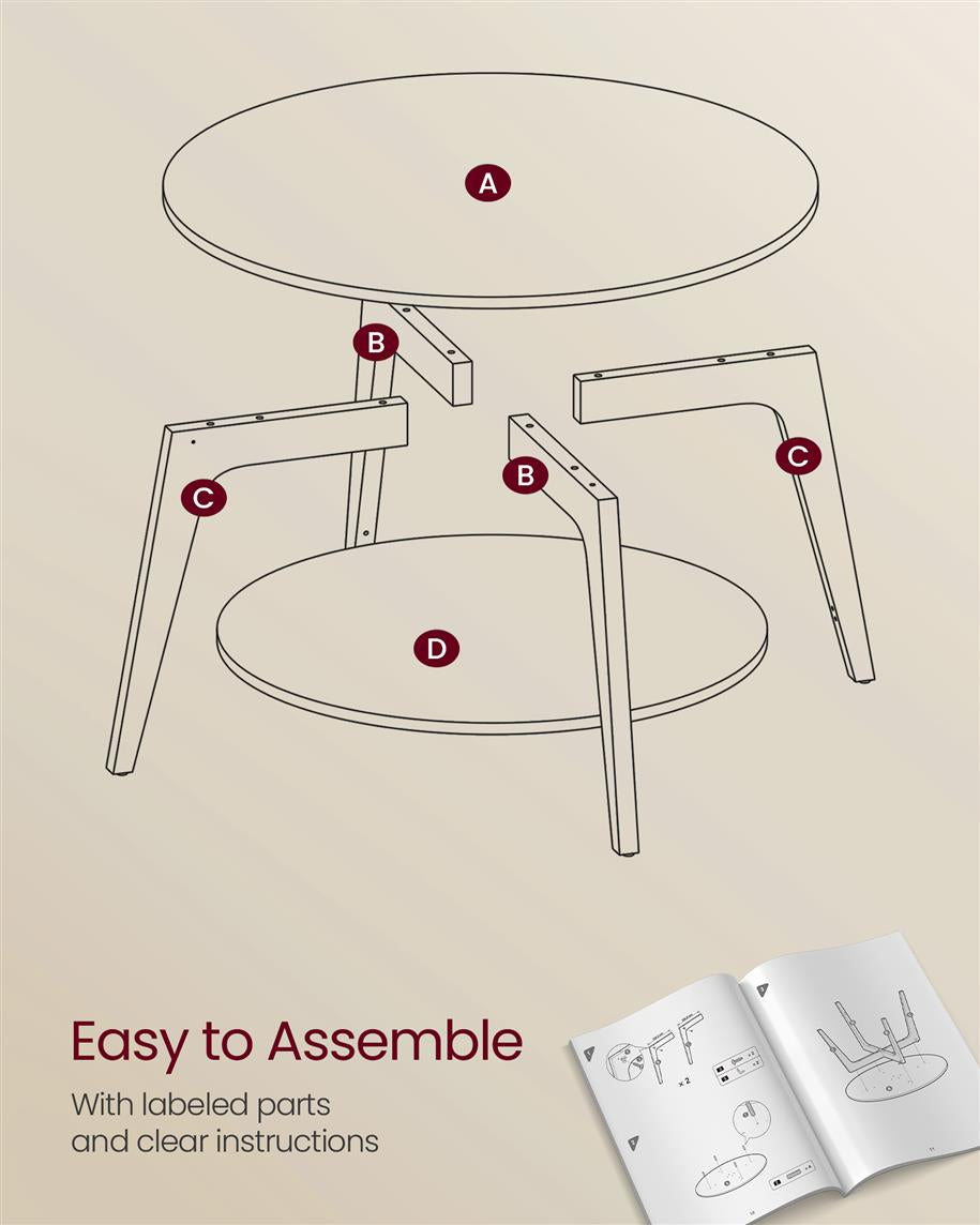 2 Tier Coffee Table with Storage
