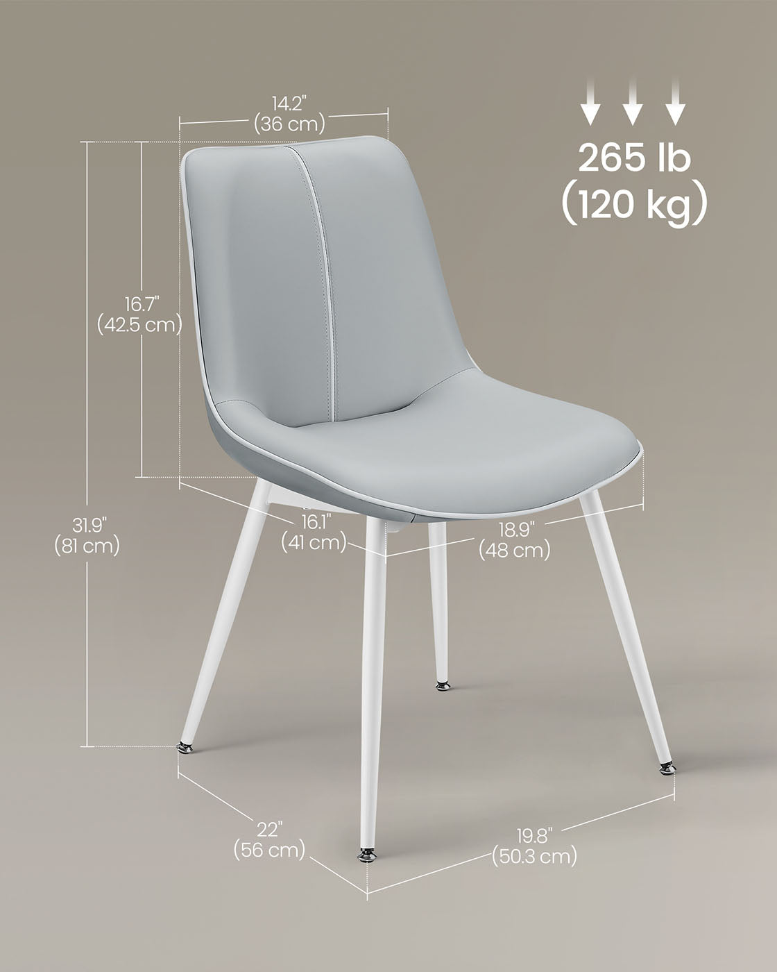 Leather Dining Chairs Set of 2