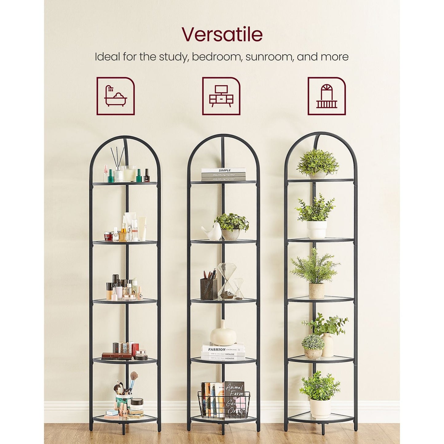 5-Tier Corner Bookshelf