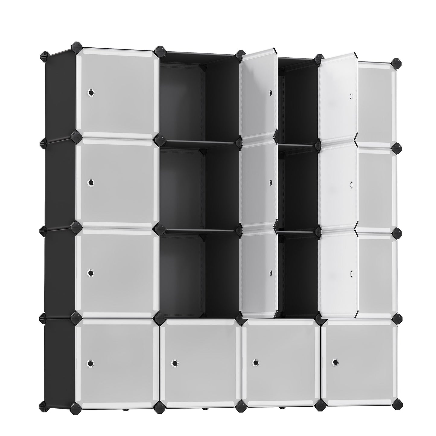 Set of 9 DIY Plastic Cubes with Doors