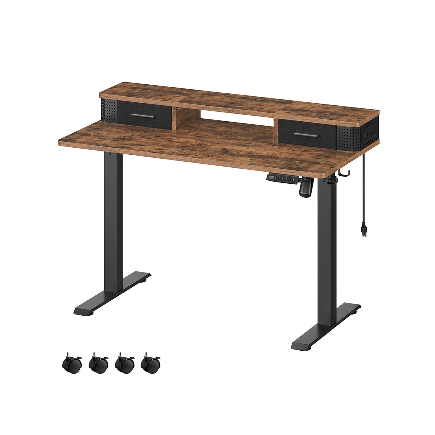 Electric Standing Desk with Drawers