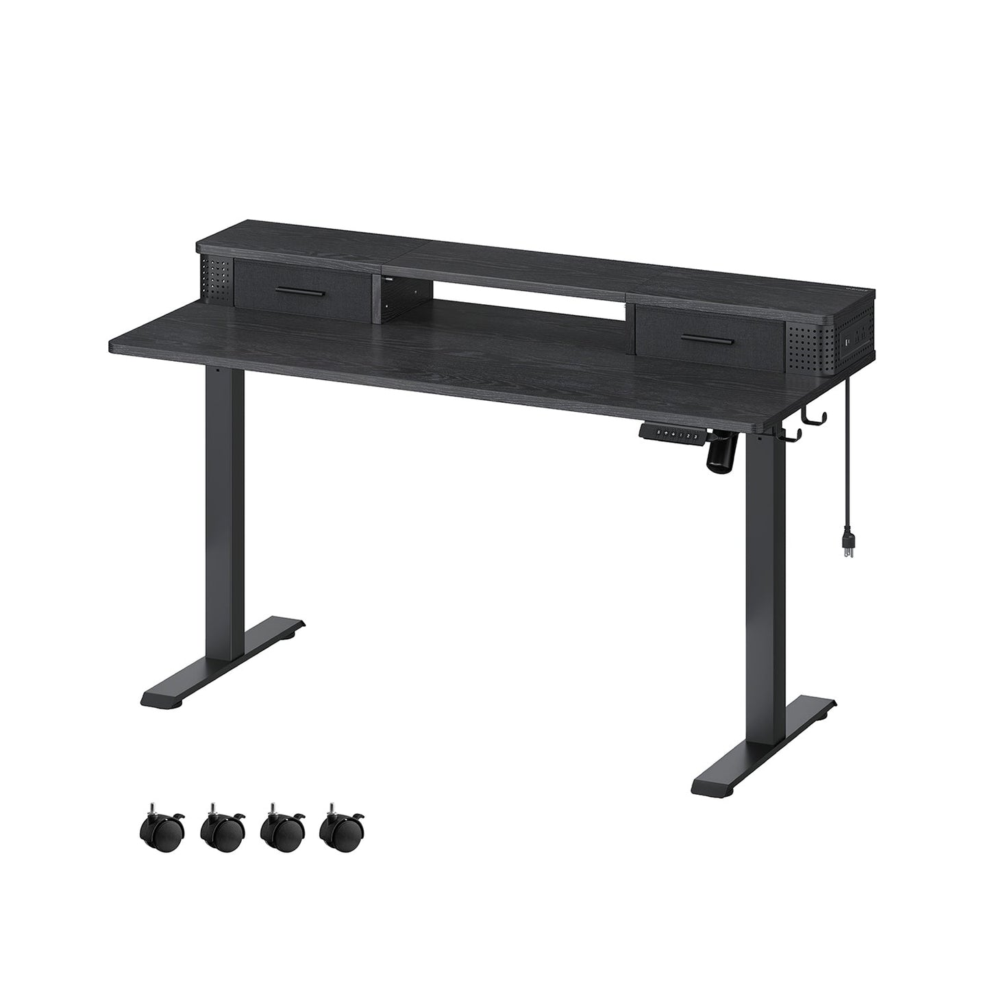 Electric Standing Desk with Drawers