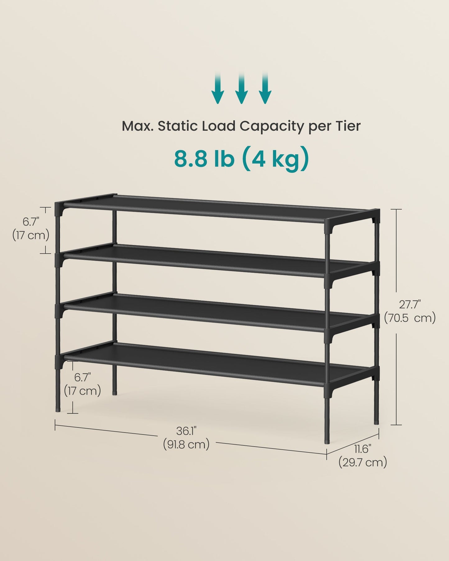 Shoe Rack, Shoe Storage Organizer, Space-Saving