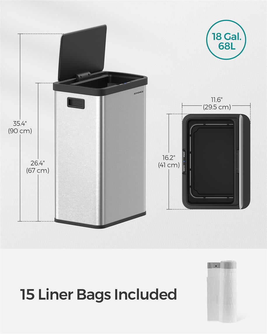 Motion Sensor 18-Gallon Trash Can