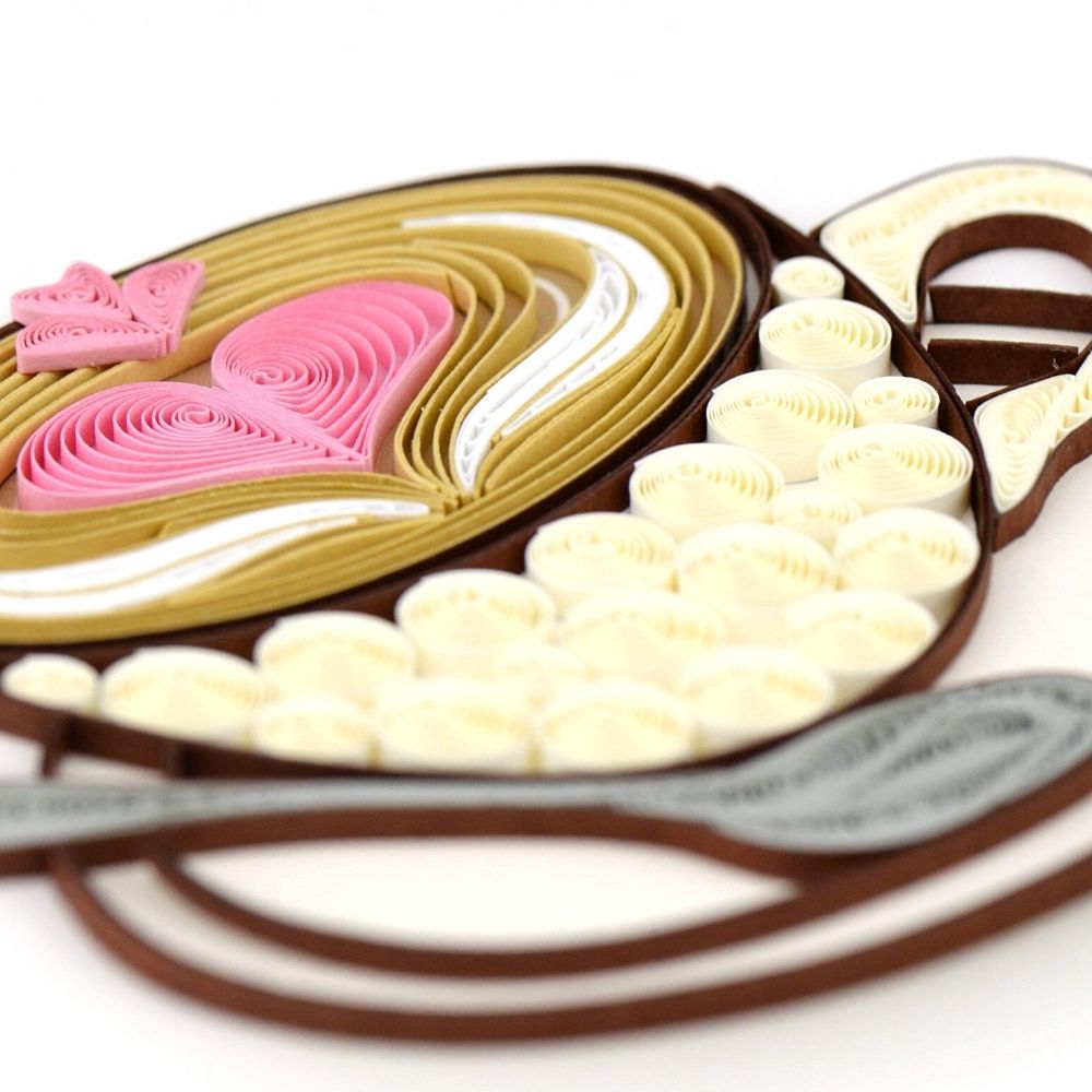 Love You a Latte Quilled Greeting Card