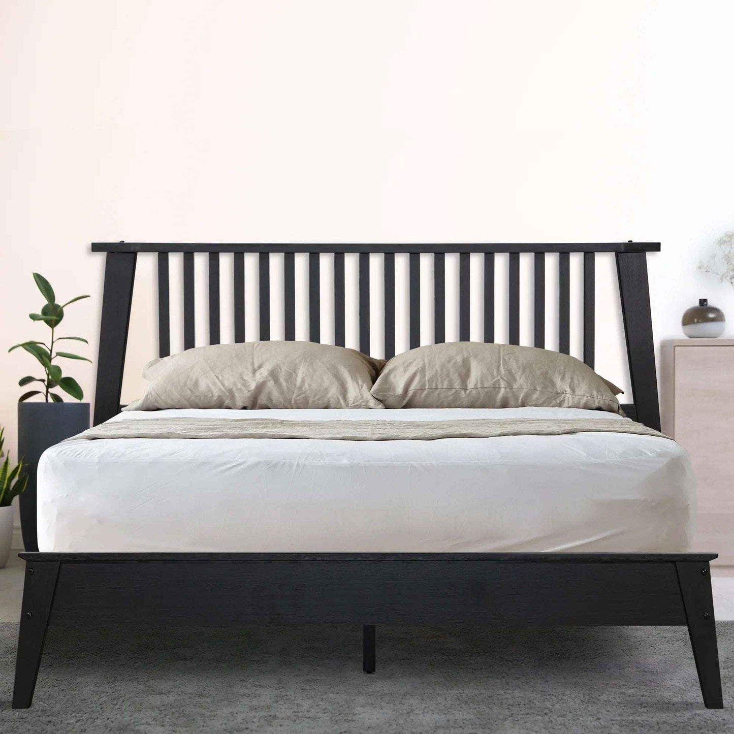 Acacia Kaylin Deluxe Wood Platform Bed Frame for Stylish Bedrooms