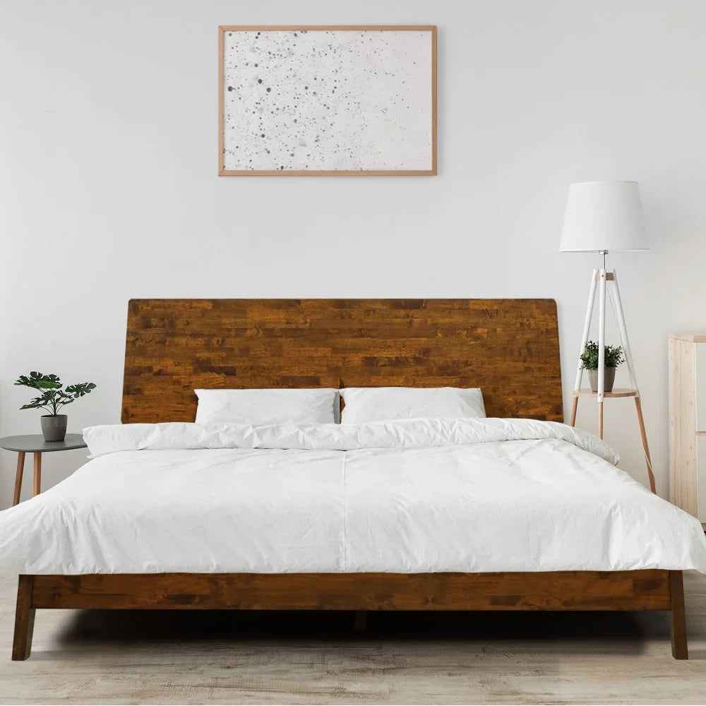 Acacia Serenity Deluxe Wood Platform Bed Frame - Elegant and Durable Design