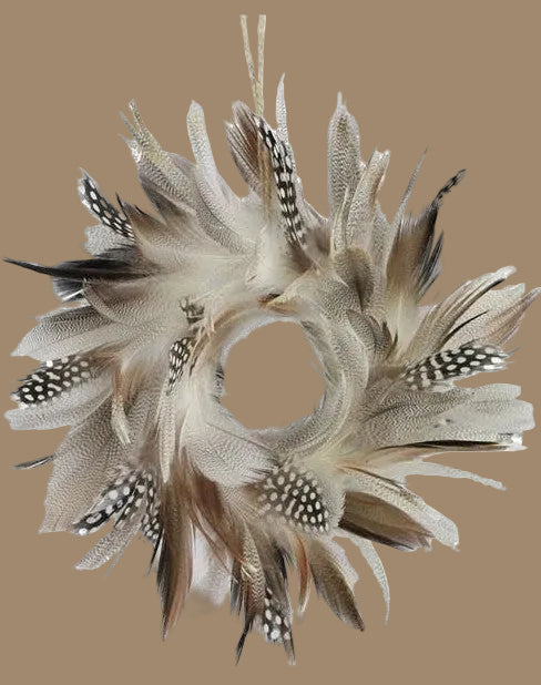 8"D Feather Wreath