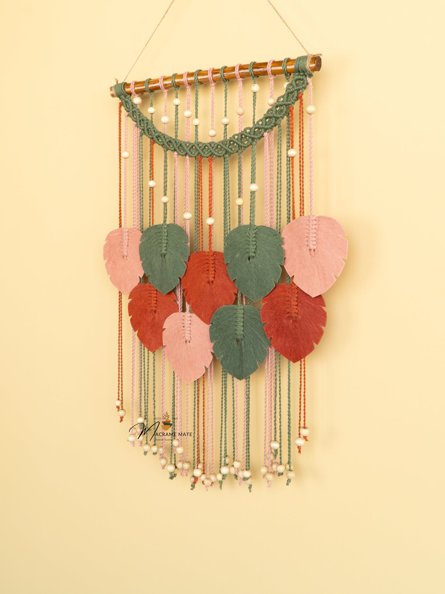 Levia Boho Macrame Leaf Hangings