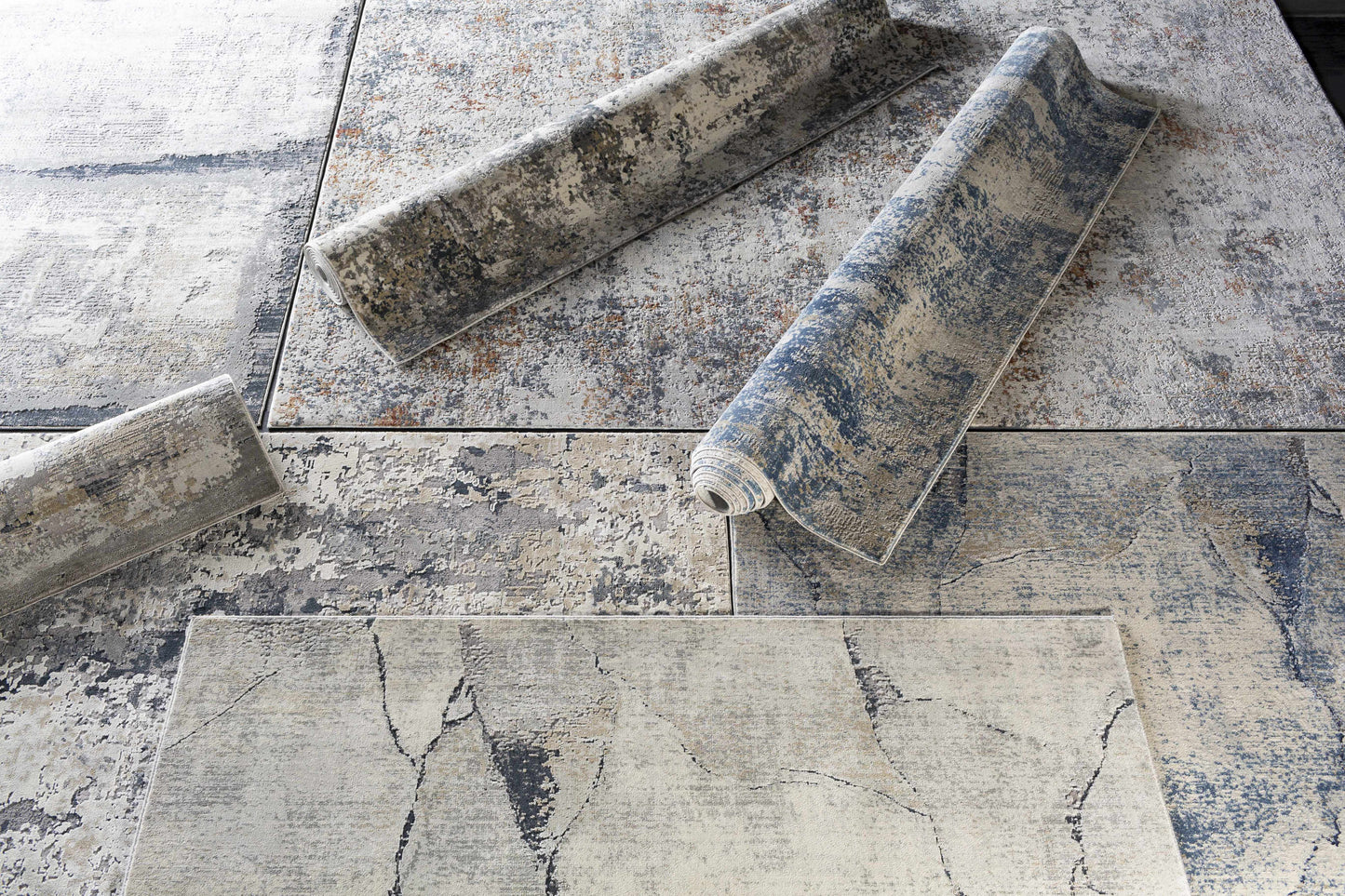 Gasquet Gray Marble Textured Luxe Rug