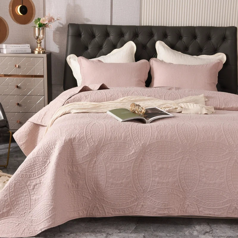Kyoto Minimalist Quilted Bedspread Set, 3-Piece