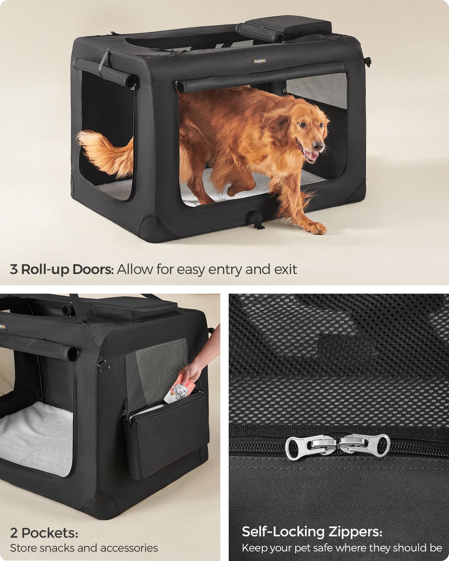 48 Inches Collapsible Soft Dog Crate