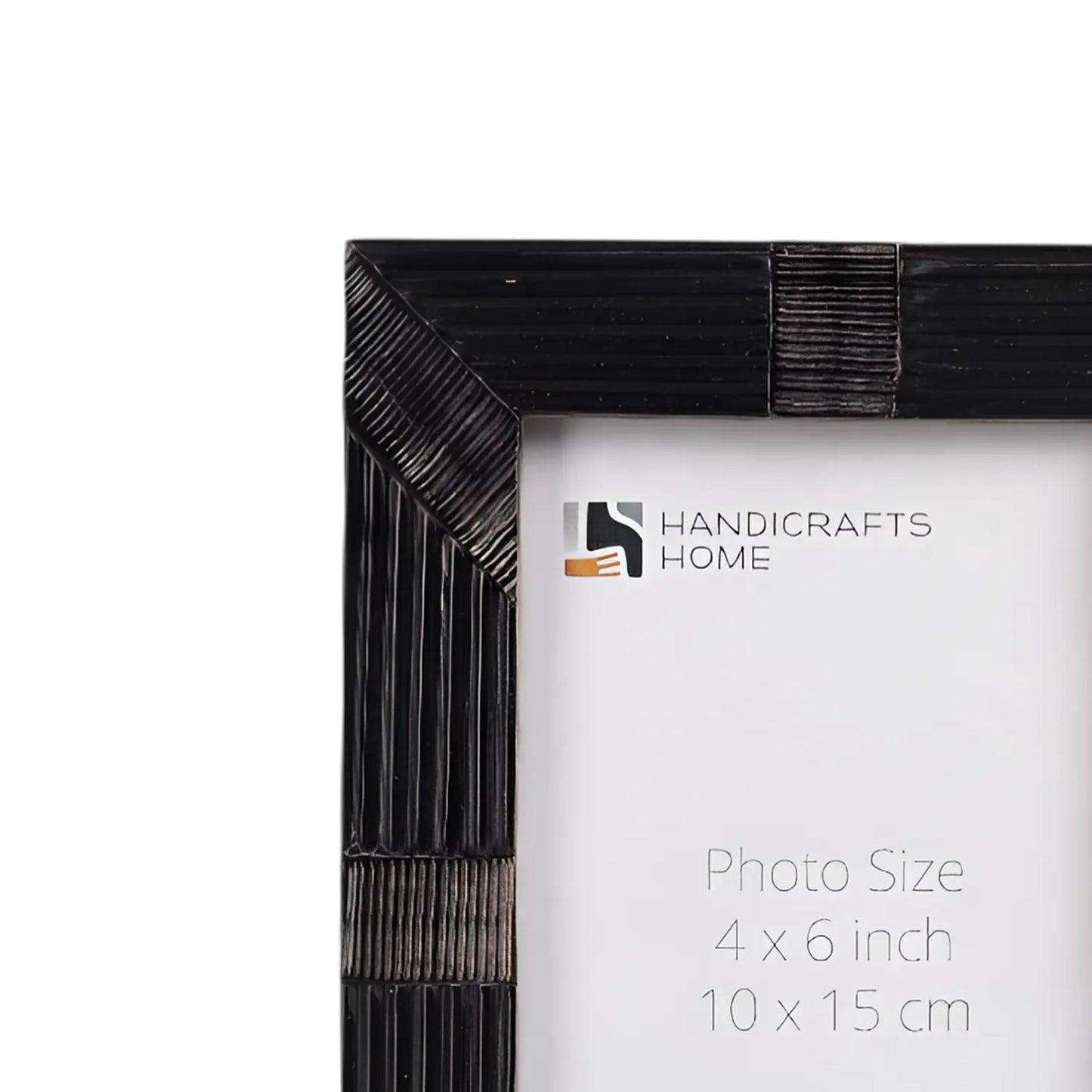 Horn Inlay Shagrin Picture Photo Frames Black, 4x6 5x7