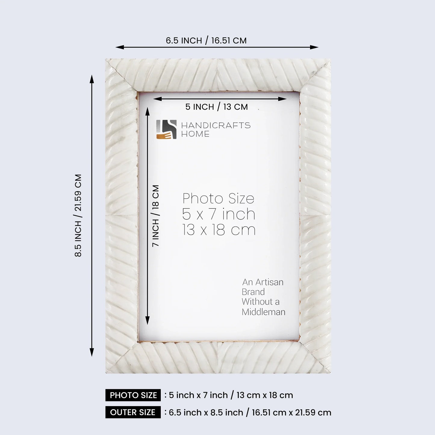 Picture Frames Sea Siren Ligeia Pattern Bone Inlay Collection in 2 Sizes