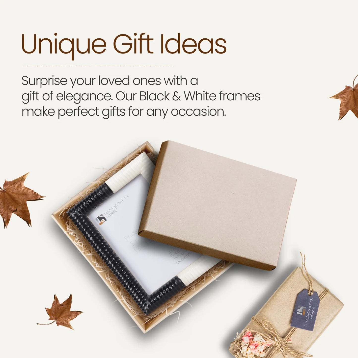 Picture Frame Ridged Collection Resin Inlay Black & White – 4x6 & 5x7"