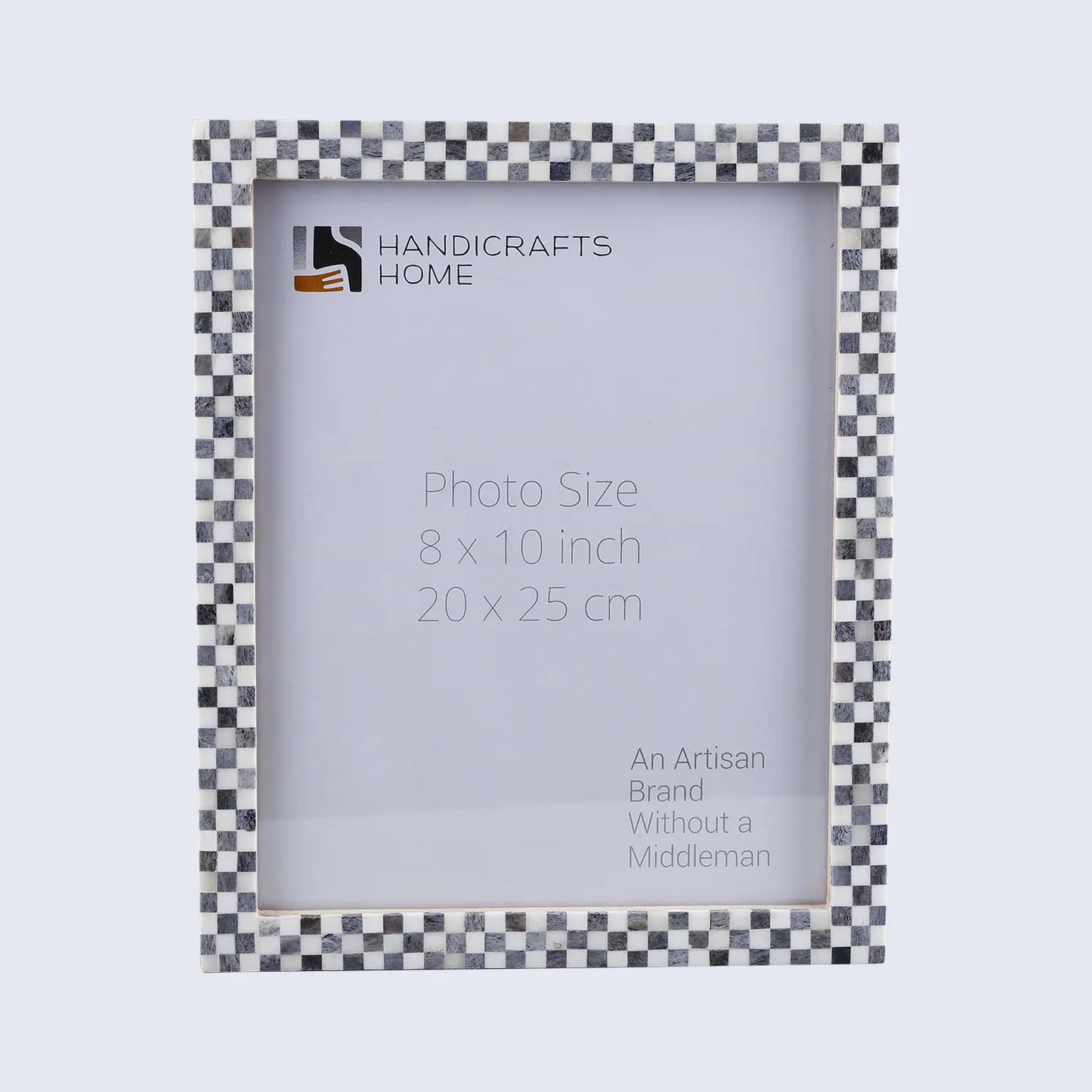 Picture Frames Checkered Pattern Bone Inlay Collection in 27 Sizes