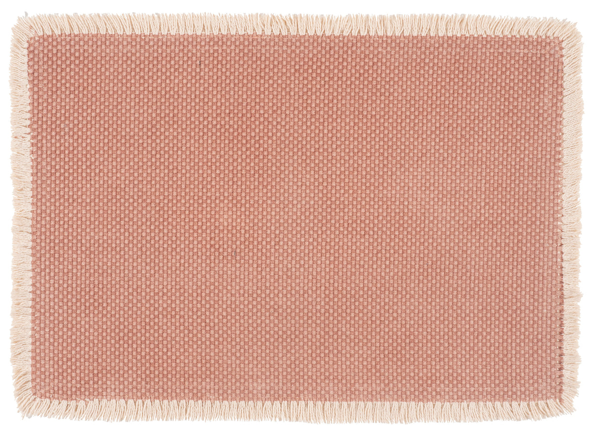 Verona 100% Cotton Woven Placemat With Fringe Trim-13" x 19"